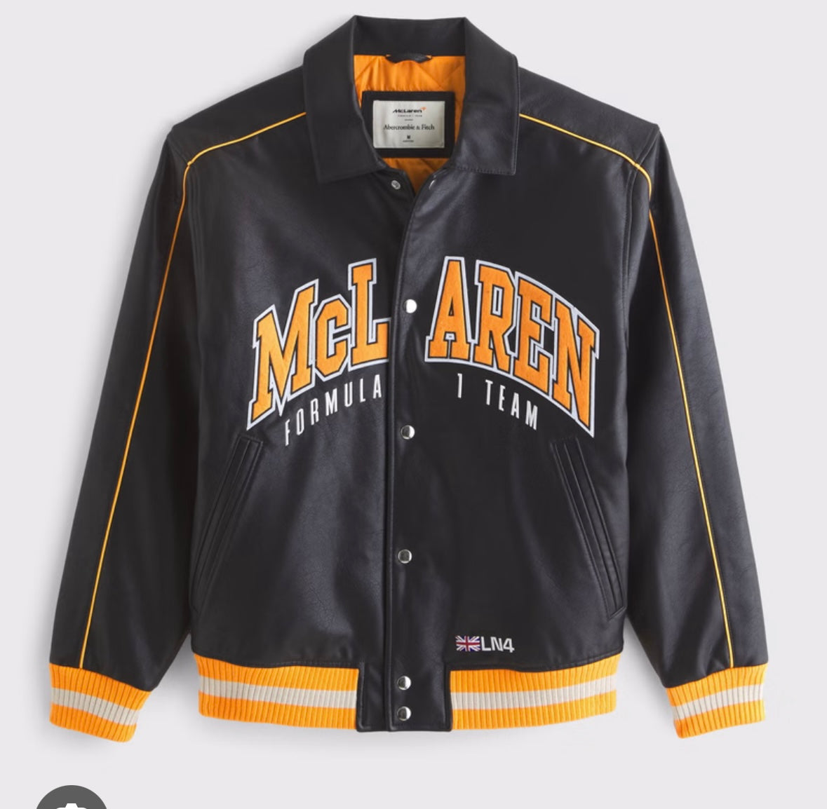 Abercrombie McLaren Varsity Bomber Jacket – F1 Team Lando Norris Style
