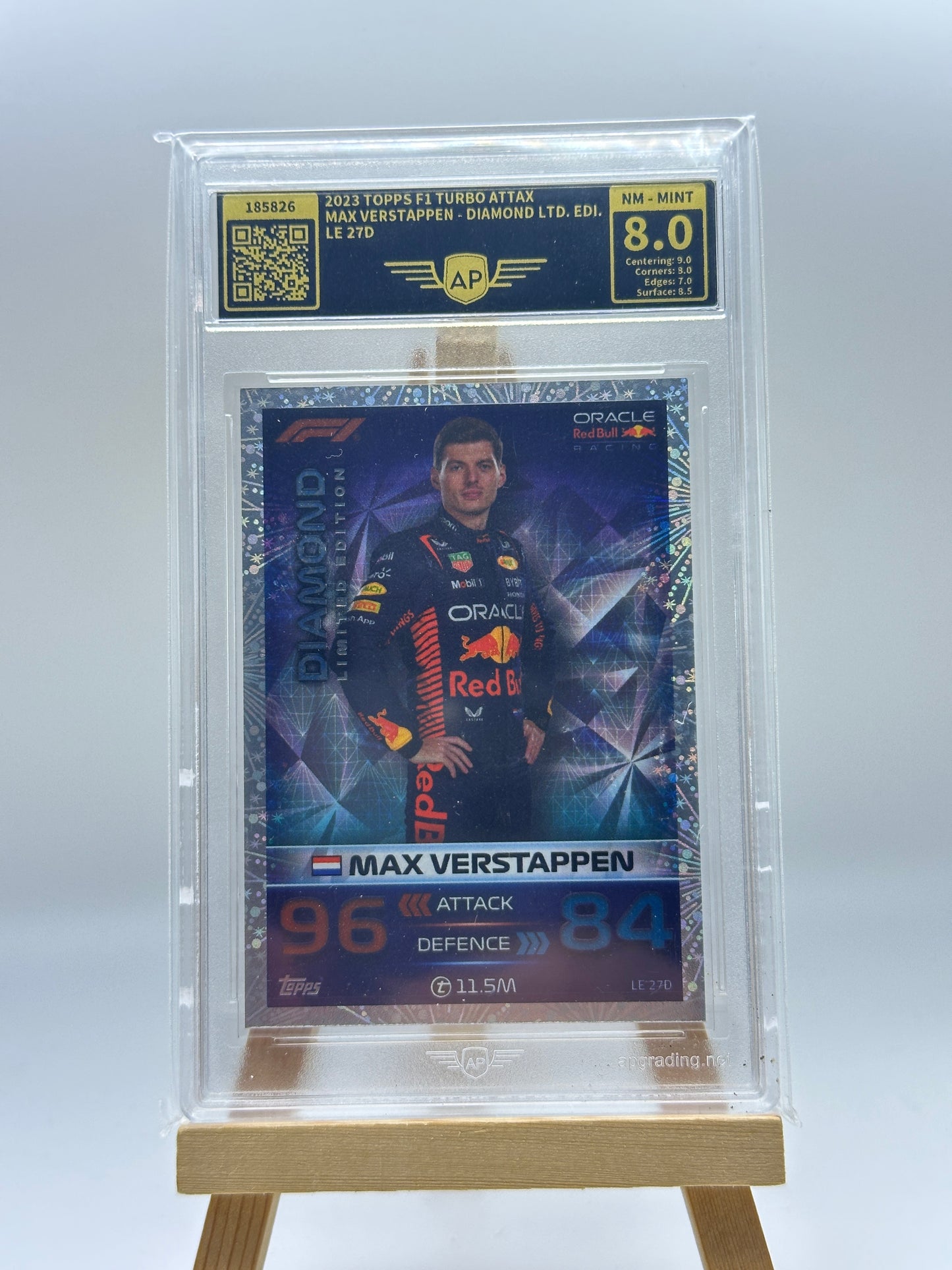 MAX VERSTAPPEN ZANDVOORT LE27D DIAMOND LIMITED EDITION AP 8 β 2023 TOPPS TURBO ATTAX F1 CARD