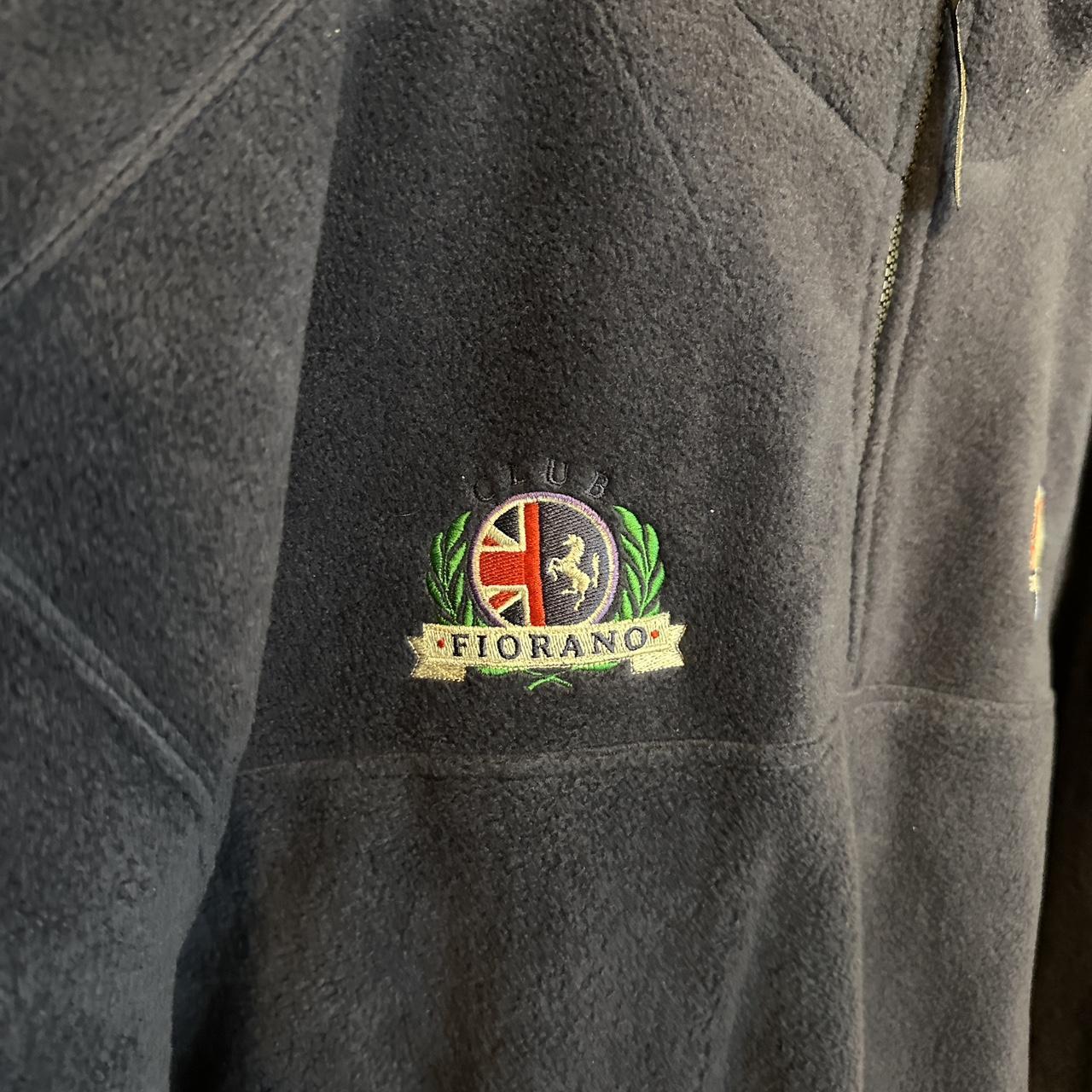 Vintage Maserati Fiorano Fleece – Navy Half Zip Jacket | Trident Logo
