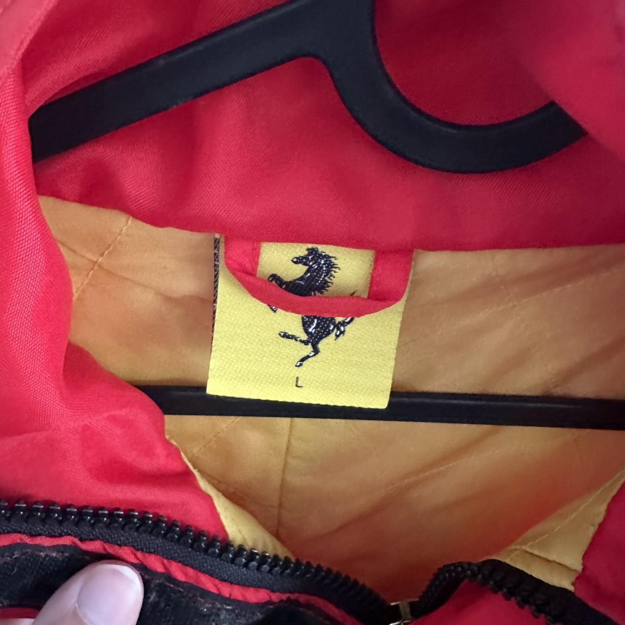 Vintage Ferrari Red Windbreaker Jacket – Scuderia Shield Logo | Rare F1 Teamwear
