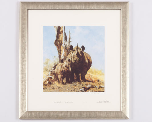 David Shepherd “Rhinos”Signed & Dedicated to Nigel Mansell