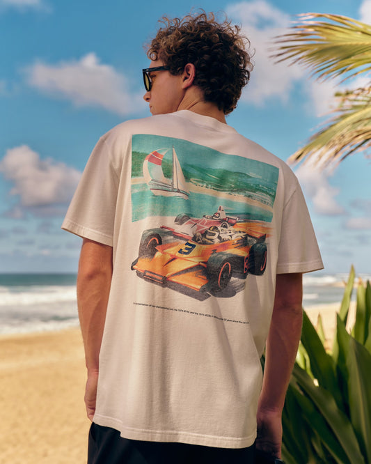 Hollister McLaren Racing Beach Tee – Retro F1 Car Print T-Shirt | Limited Edition