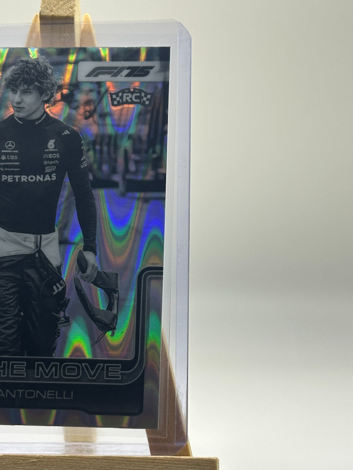 25 Topps Chrome F1 On the Move Black & White Raywave RC 185 Kimi Antonelli *READ
