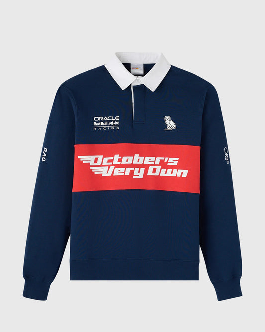Red Bull Racing x OVO Fleece Rugby Sweatshirt – Blue (S & M)