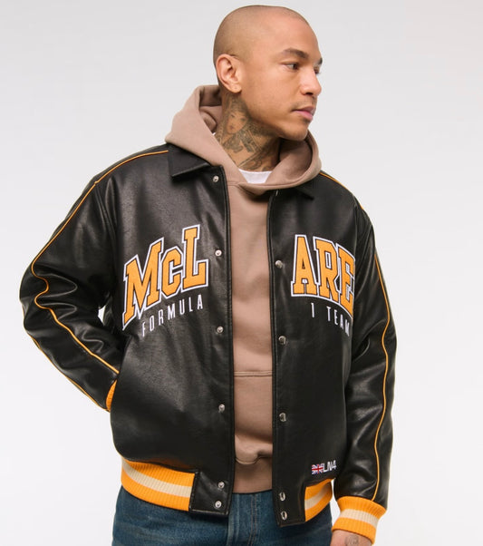 Abercrombie McLaren Varsity Bomber Jacket – F1 Team Lando Norris Style