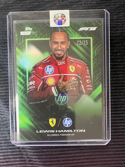 Lewis Hamilton – 2025 Topps Lights Out Green Parallel (73/75)
