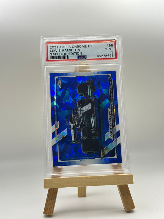 LEWIS HAMILTON SAPPHIRE EDITION PSA 9 – 2021 TOPPS CHROME F1 CARD #96