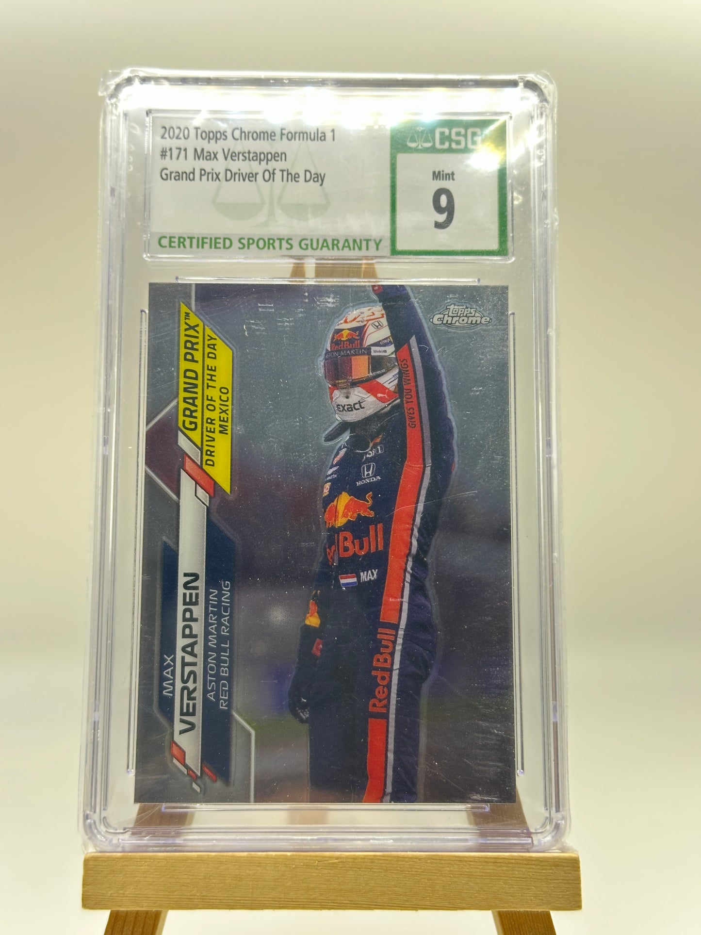 MAX VERSTAPPEN GRAND PRIX DRIVER OF THE DAY CSG 9 – 2020 TOPPS CHROME F1 CARD #171